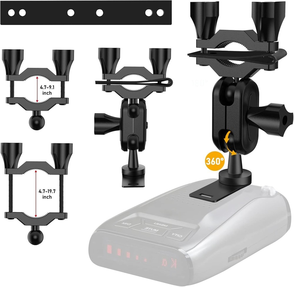 Quick-Install Uniden Radar Detector Mount for Rearview Mirror - Sturdy & Safe