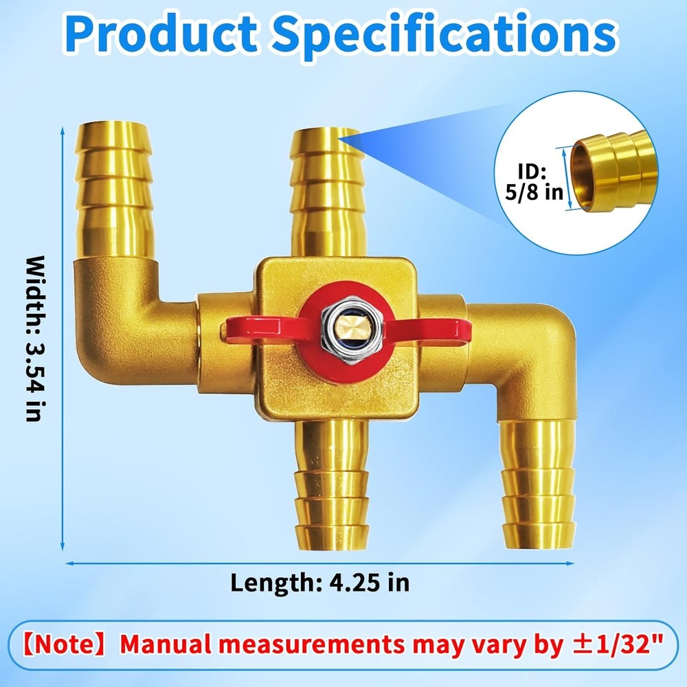 Solid Brass 5/8'' 4-Way Heater Control Valve – Automotive Heater Core Bypass Kit