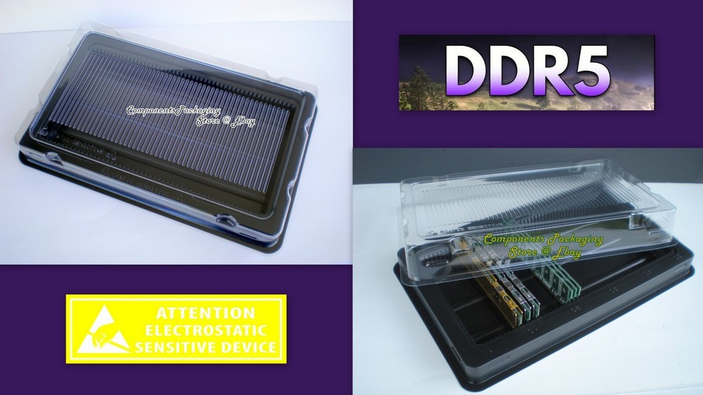 5 - DDR5 Memory Tray Case for Desktop PC Server DIMM RAM Modules - Fits 250 New