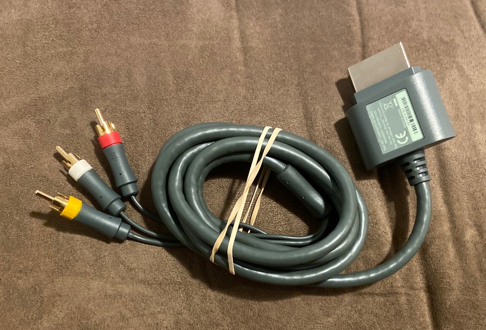 Official Microsoft Xbox 360 Audio Video AV Cable! ~ Works Great! ~ Authentic!