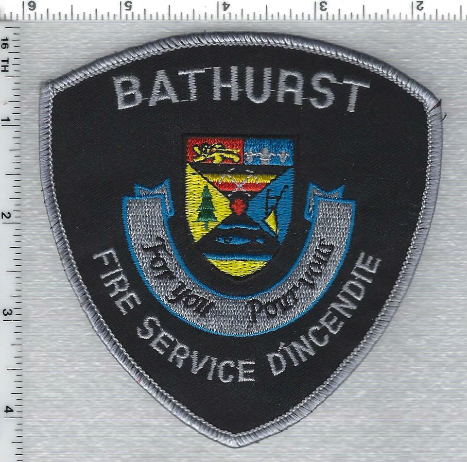 Bathurst Fire Department (New Brunswick, Canada) Silver Thread Shoulder Patch