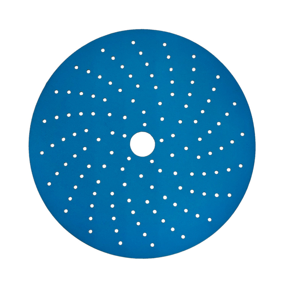 High Ground Blue Ceramic Hook & Loop 6" w/ Holes Sanding Disc