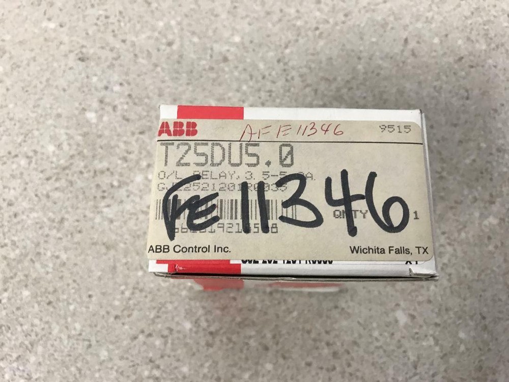 ABB Overload Relay T25DU5.0 NEW
