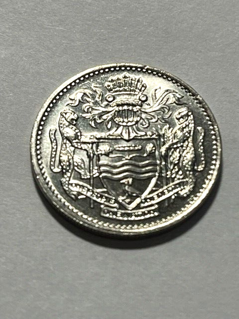 1990 Guyana 25 Cents Unc+ #1344