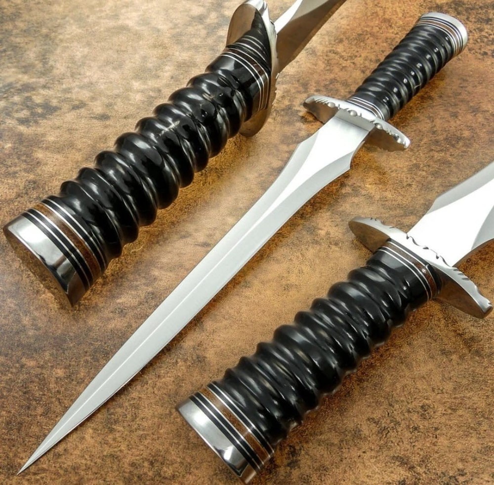 CUSTOM D2 STEEL HANDE MADE DAGAR  KNIFE ......