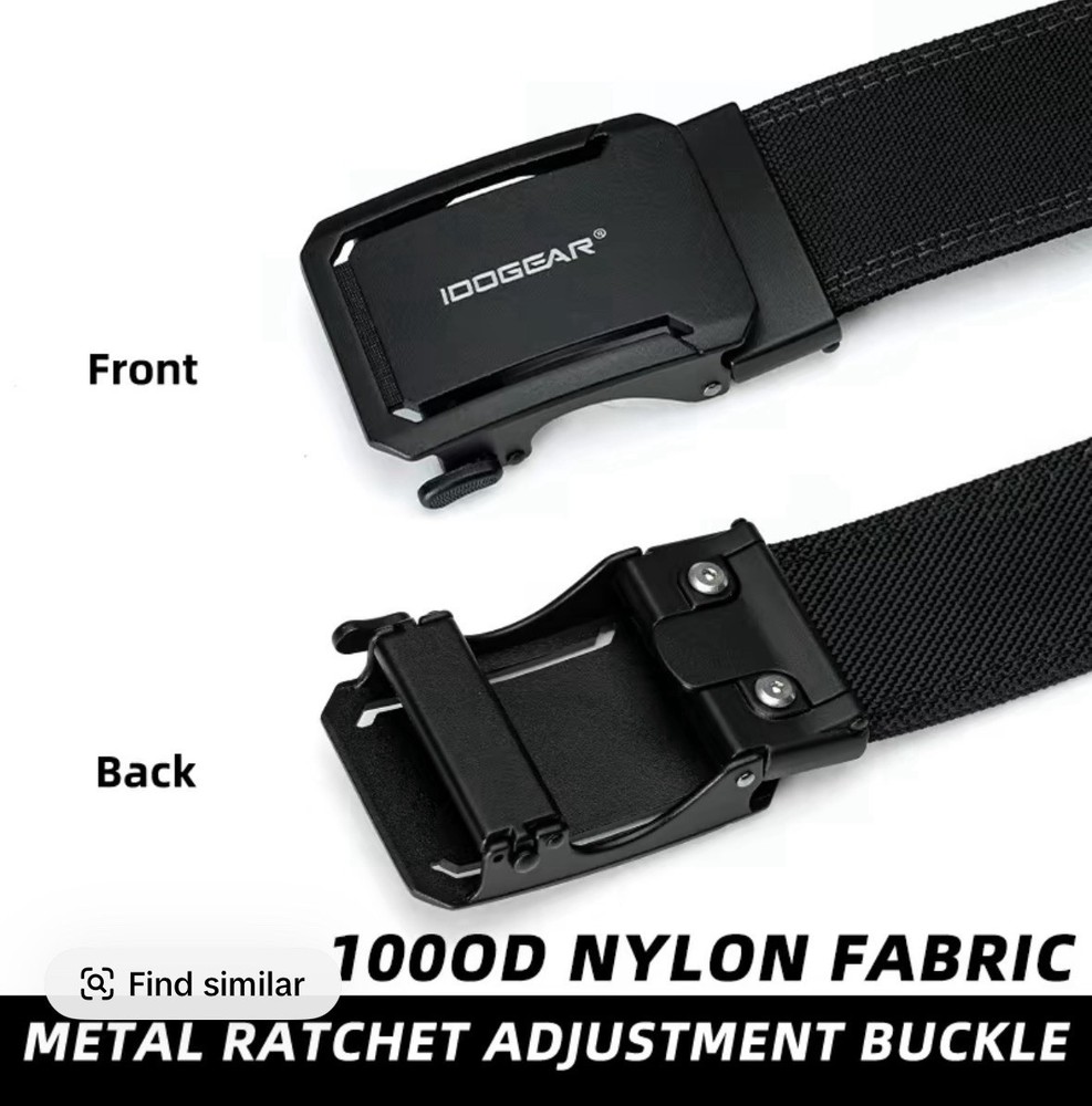 IDOGEAR Tactical Belt 1.5 Inch Quick Release Elastic Belt Adjustable Outdoors BK