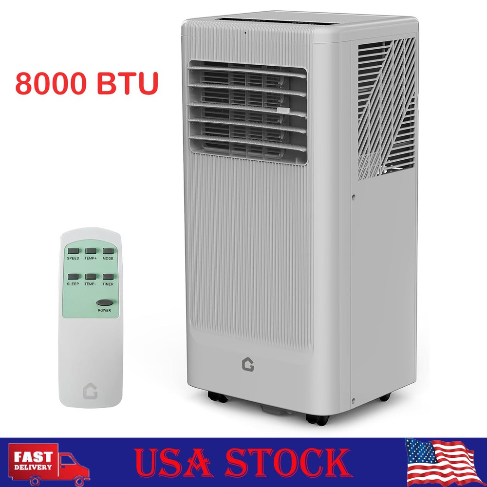 8000 BTU Portable Air Conditioner 3-in-1 AC Unit for Bedroom up to 350 Sq. Ft