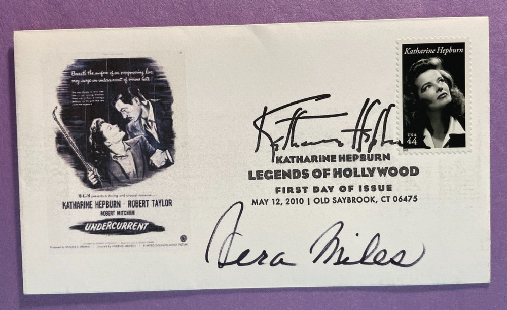 SIGNED VERA MILES FDC AUTOGRAPHED FIRST DAY COVER - UNDERCURRENT