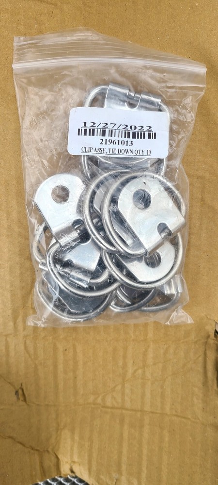 (10 Pack) Clip assy, tie down rings, 21961013