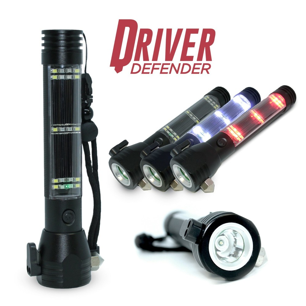 Driver Defender - Ultimate Auto Emergency Flashlight Tool & USB Power Bank