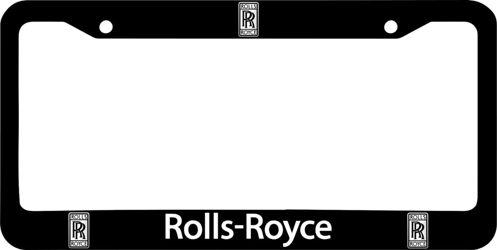 Rolls Royce Black Stainless Steel License Plate Frame