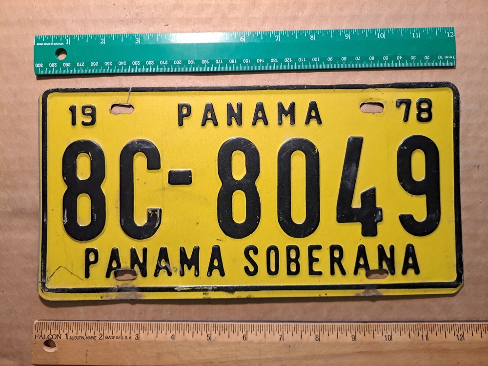 License Plate, Panama, 1978, Passenger, 8C - 8049