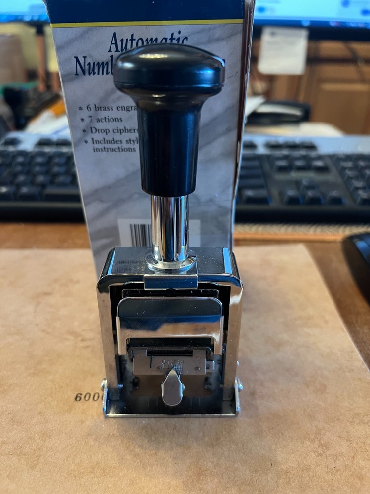 ROGERS AUTOMATIC NUMBERING STAMP MACHINE, SELG INKING, USED