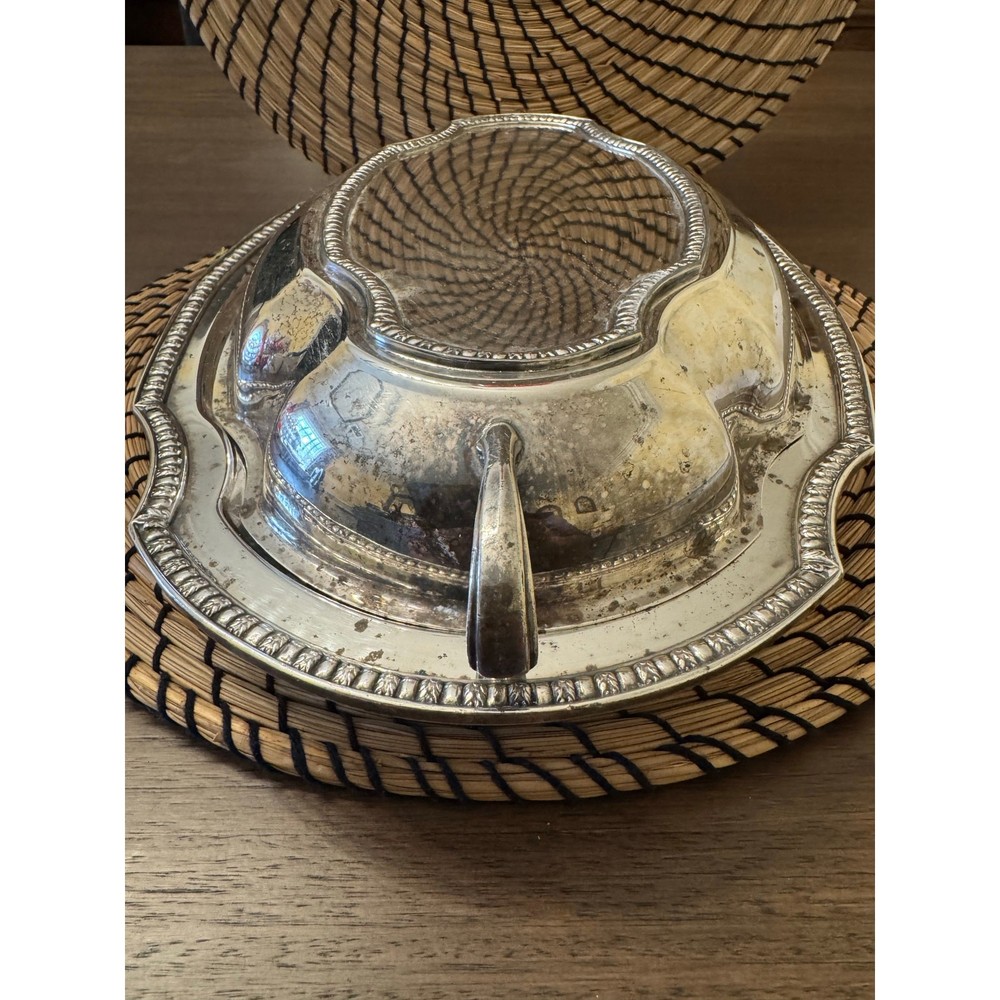 Armor Silver Co Covered Butter Dish Antique Silverplate Victorian Server