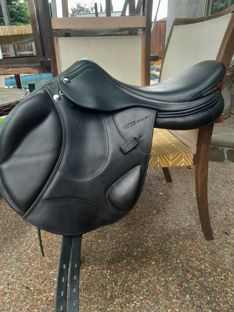 18" MW - Erreplus Monoflap Jump Saddle - Wool Flocked & fully adjustable