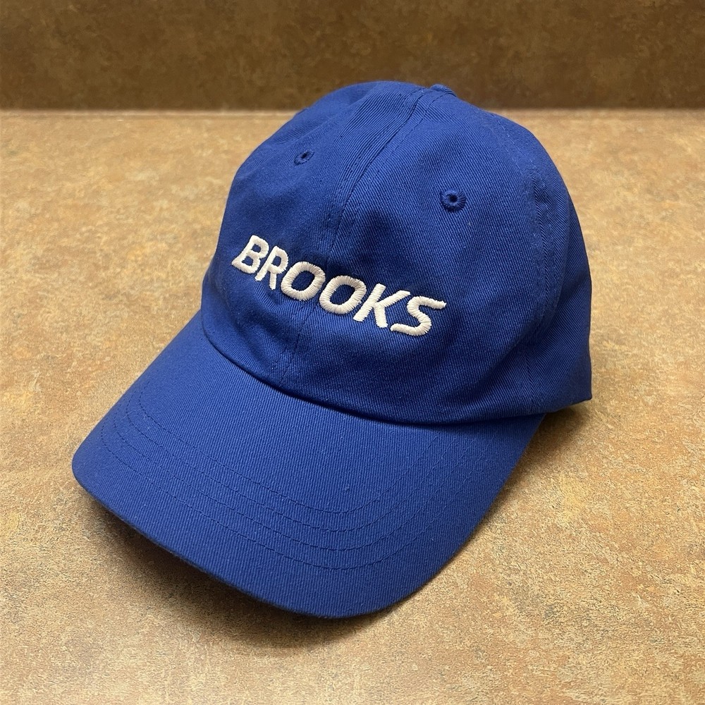 Brooks Running Hat "Lets Run There" One Size Blue Adjustable Strapback Hat