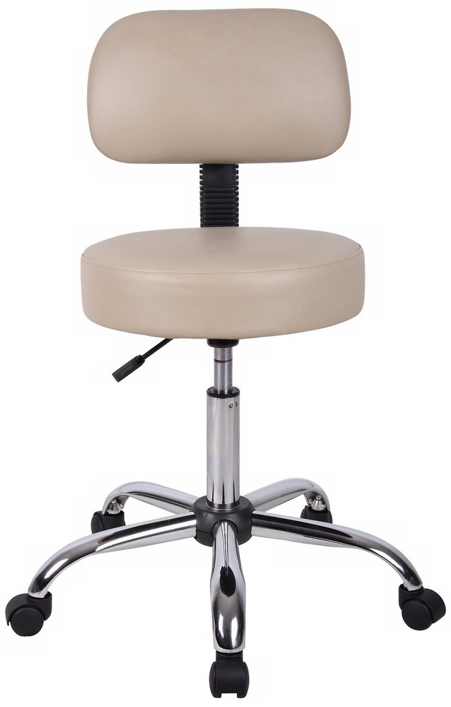 Boss Caressoft Beige Medical/Drafting Stool