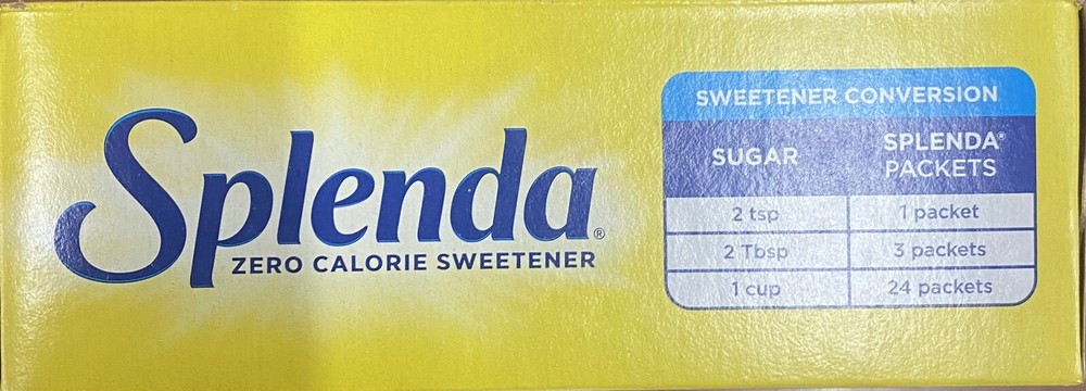 10x SPLENDA Zero Calorie Sweetener 200 Count Packets 7 oz Box - 10 PACK