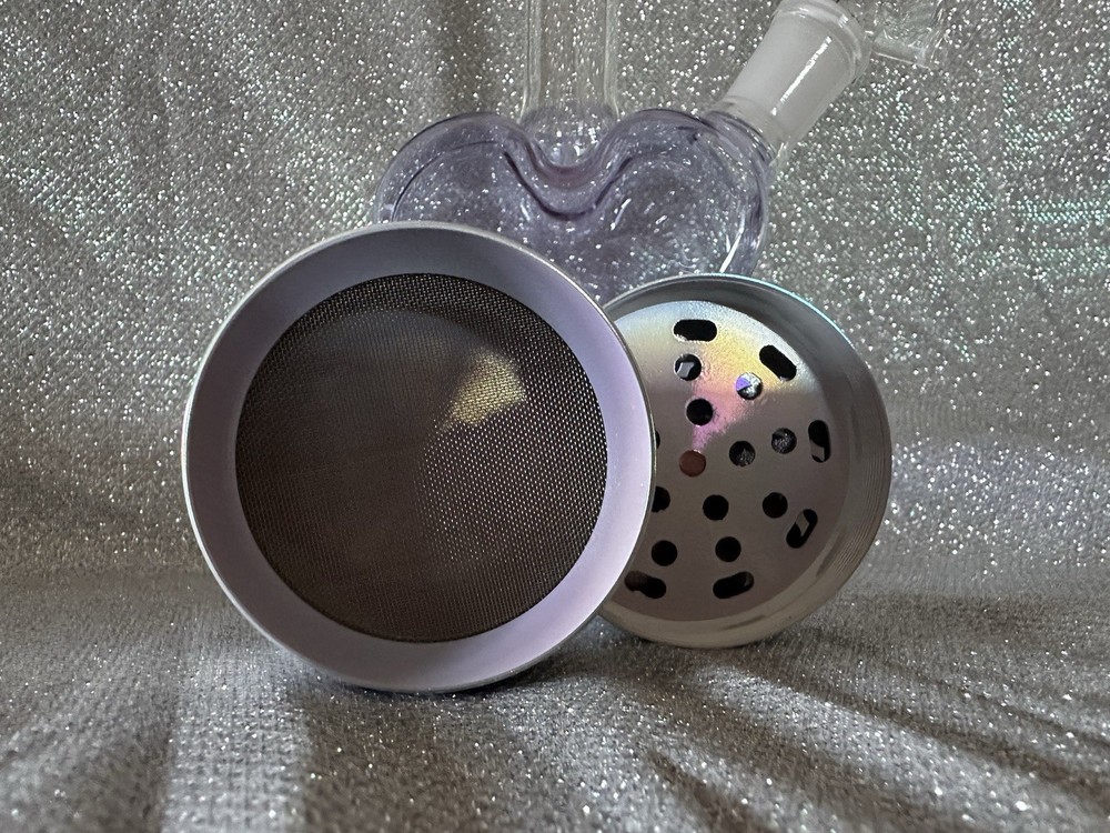 Large 2.5" Silver Gradient Metal Herb Grinder - 4 Layer Ships From US