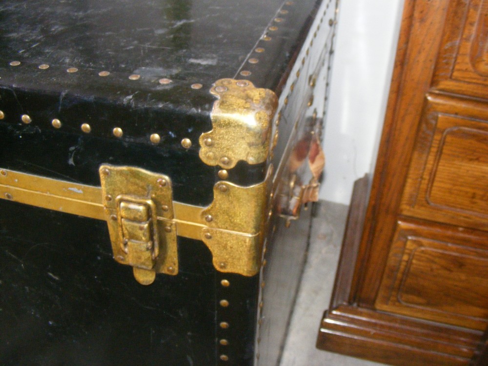 Vintage Black Trunk with Insert