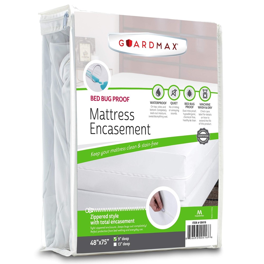 Guardmax Zippered Mattress Protector - RV Size - 100% Waterproof and Bed Bug ...