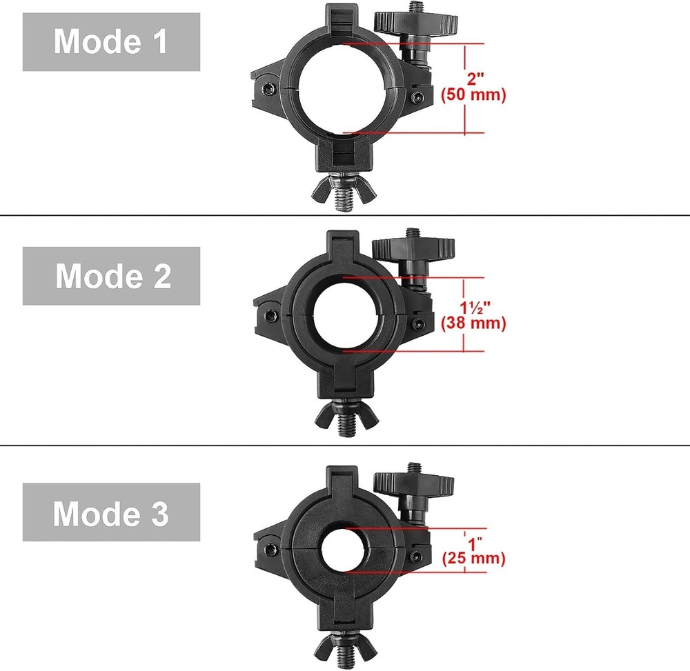 5-Pack Heavy-Duty Stage Light Clamps for DJs & Events