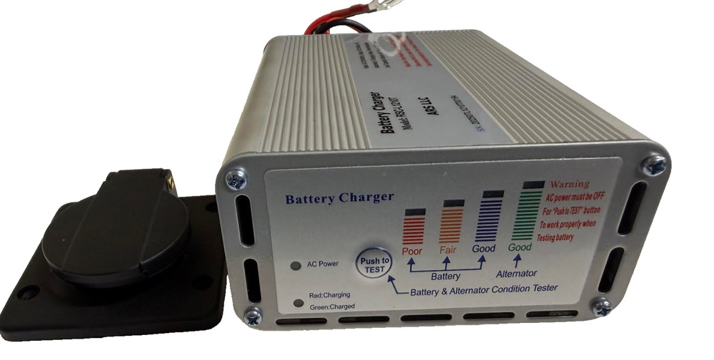 10 Amp Panel Mount 12v Battery Charger for Tilt-Dump-Winch Trailer