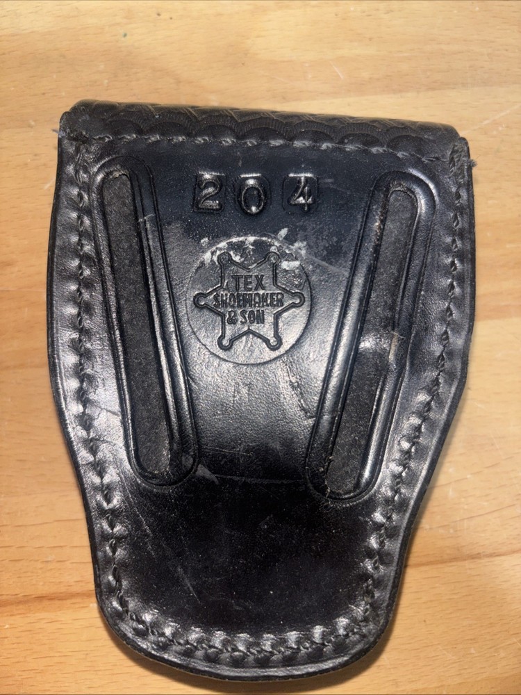 Vintage TEX SHOEMAKER LEATHER HANDCUFF CASE 204