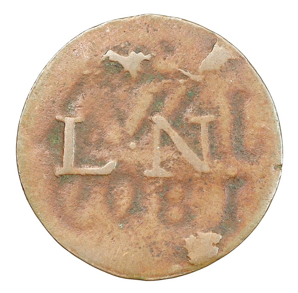 A143, Netherlands East Indies, Java, 1 Duit 1809 Mint Error