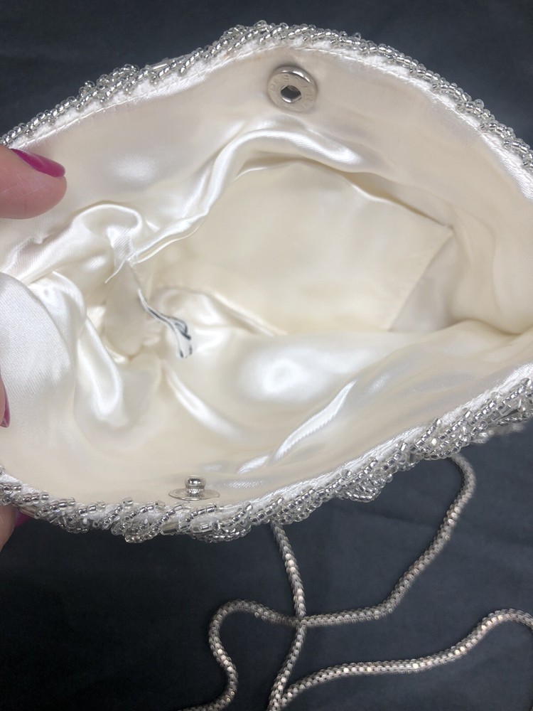 La Regale Beaded Purse Vintage Silver