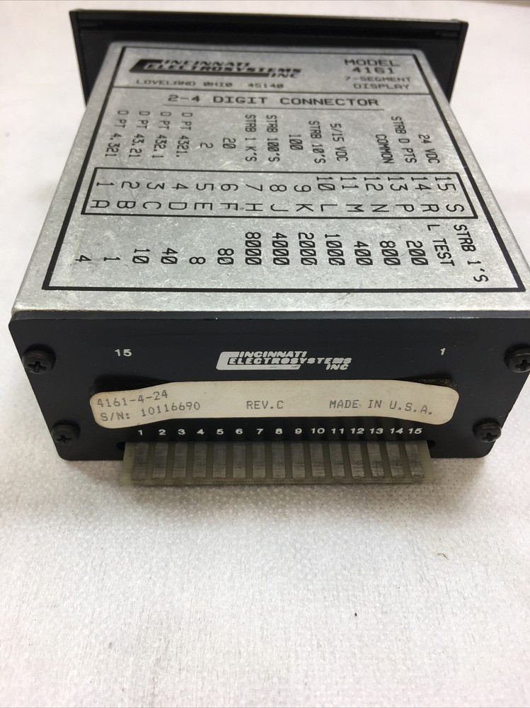 Cincinnati Electrosystems Model 4161 Digitswitch Assembly