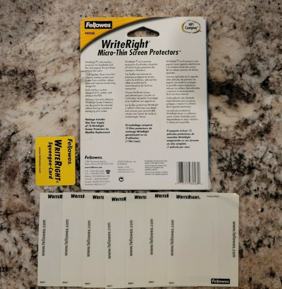 Fellowes - Write Right Screen Protectors for iPAQ Pocket PC (6 Pack) - OPEN BOX