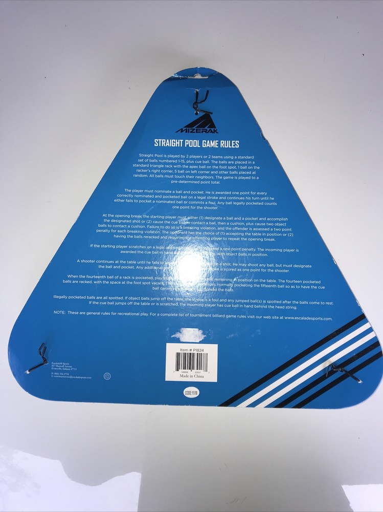 Mizerak Composite Ergonomic Billiards Triangle Rack Pocket Pool INDESTRUCTIBLE