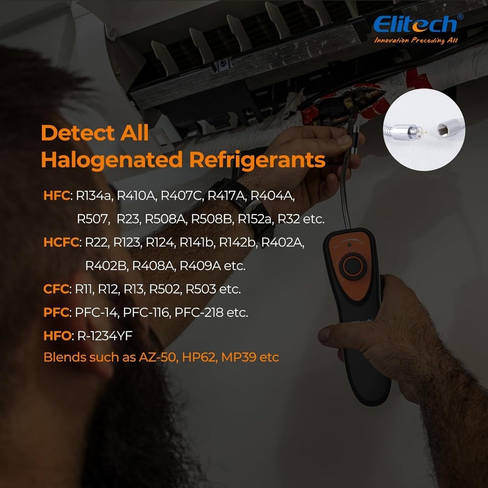 Advanced Halogen Refrigerant Leak Detector with 6 Sensitivity Settings - CLD-100