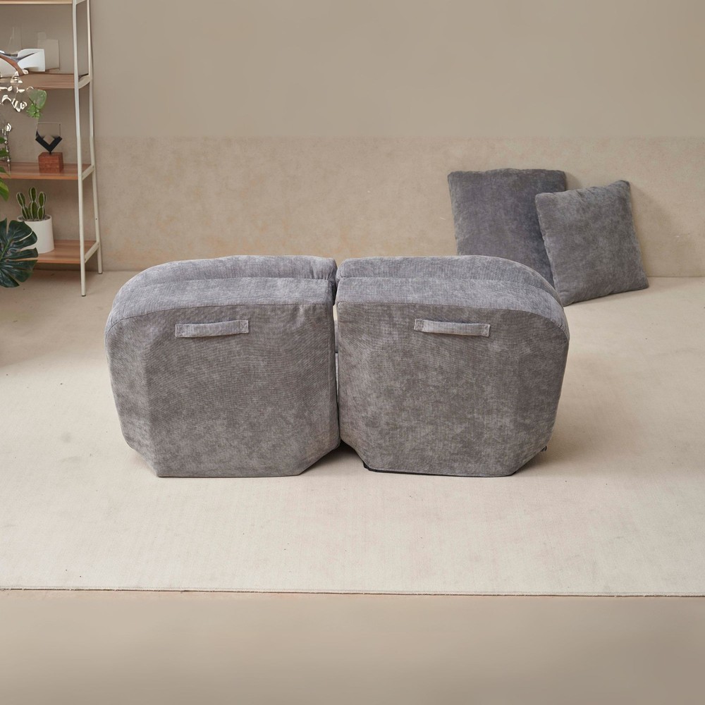 Convertible Fold-Out Double Sofa Bed, 18 Sections Adjustable