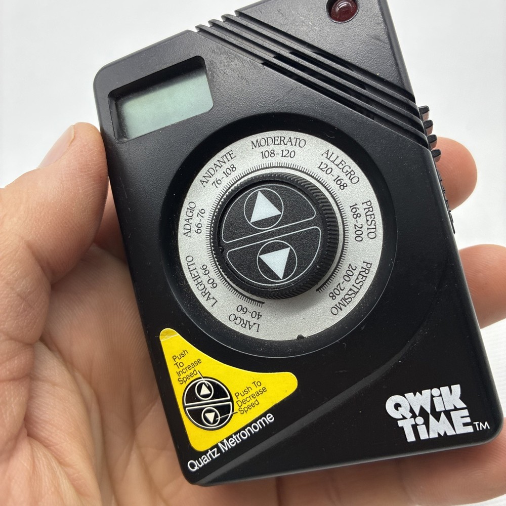 Qwik Time Electronic Quartz Metronome 1995 Tested Works (needs batteries)