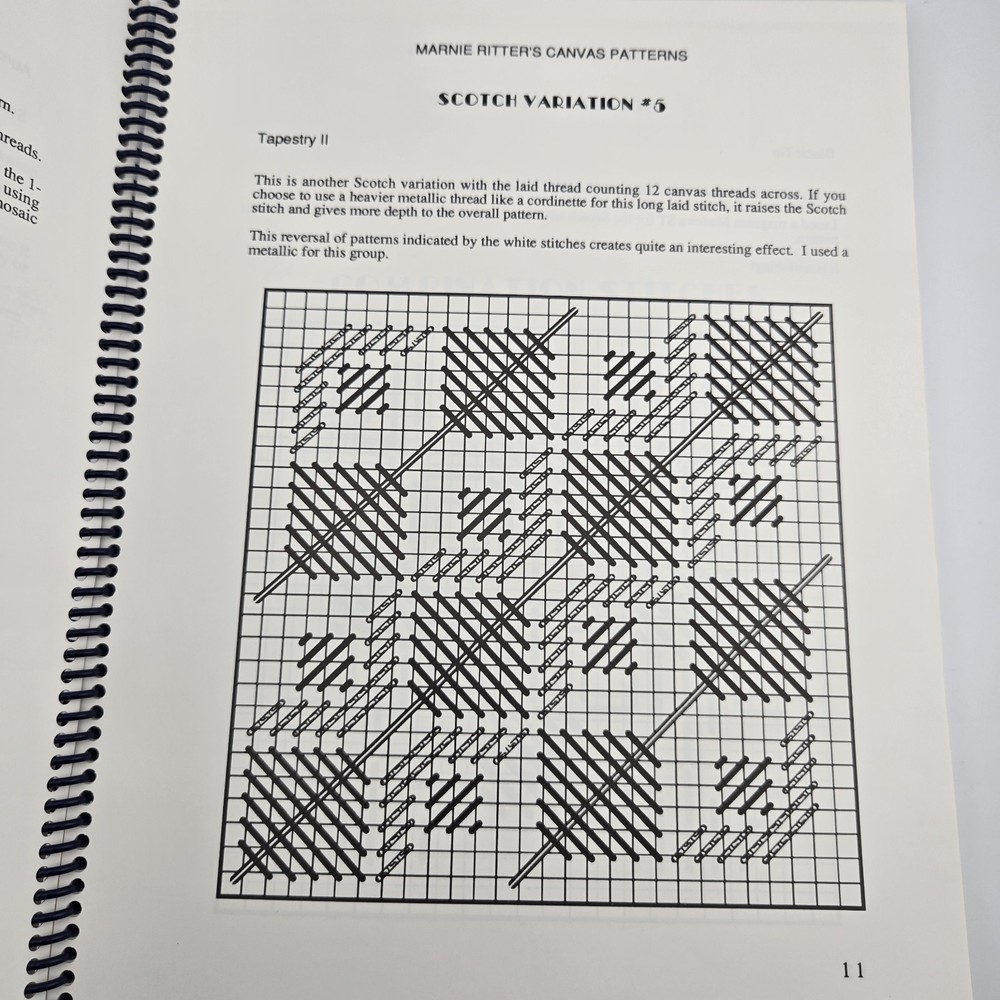 Marnie Ritter's Canvas Patterns 2004 Spiral-bound Autographed Needlework Stitch