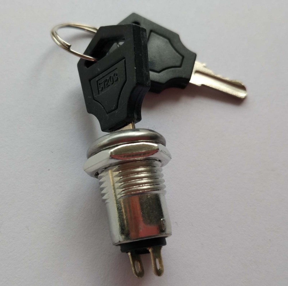 10pcs Key Switch ON/OFF Lock Switch KS-01