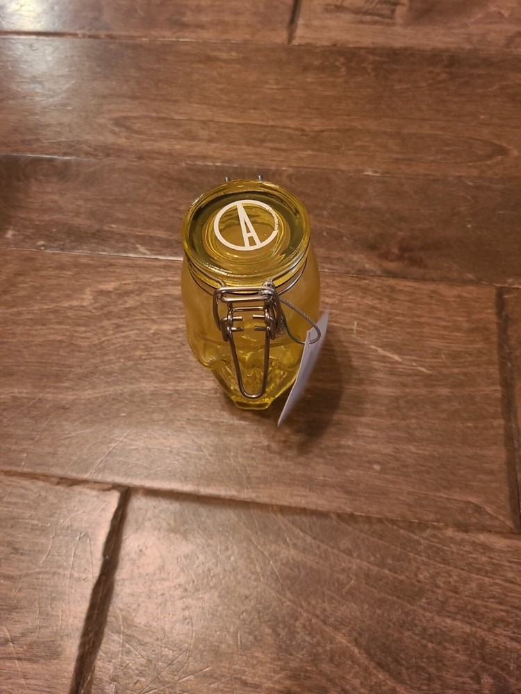 Skull 100ml Colored Glass Airtight Container Yellow