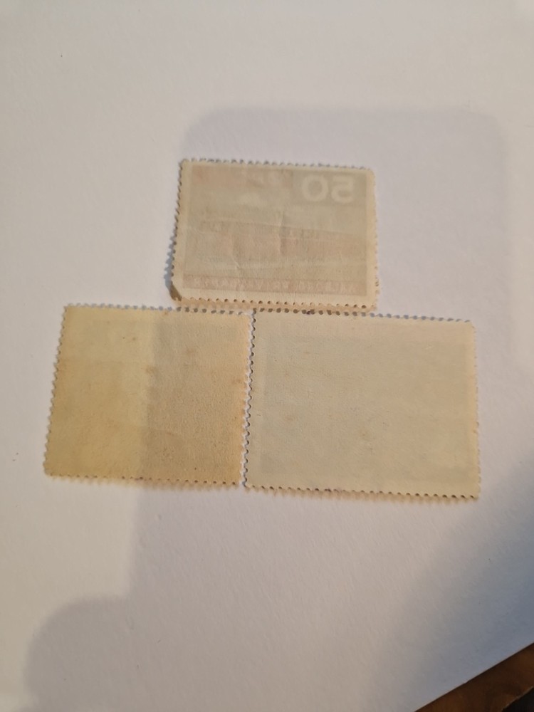 Denmark Three Train Collectable/Prop Stamps