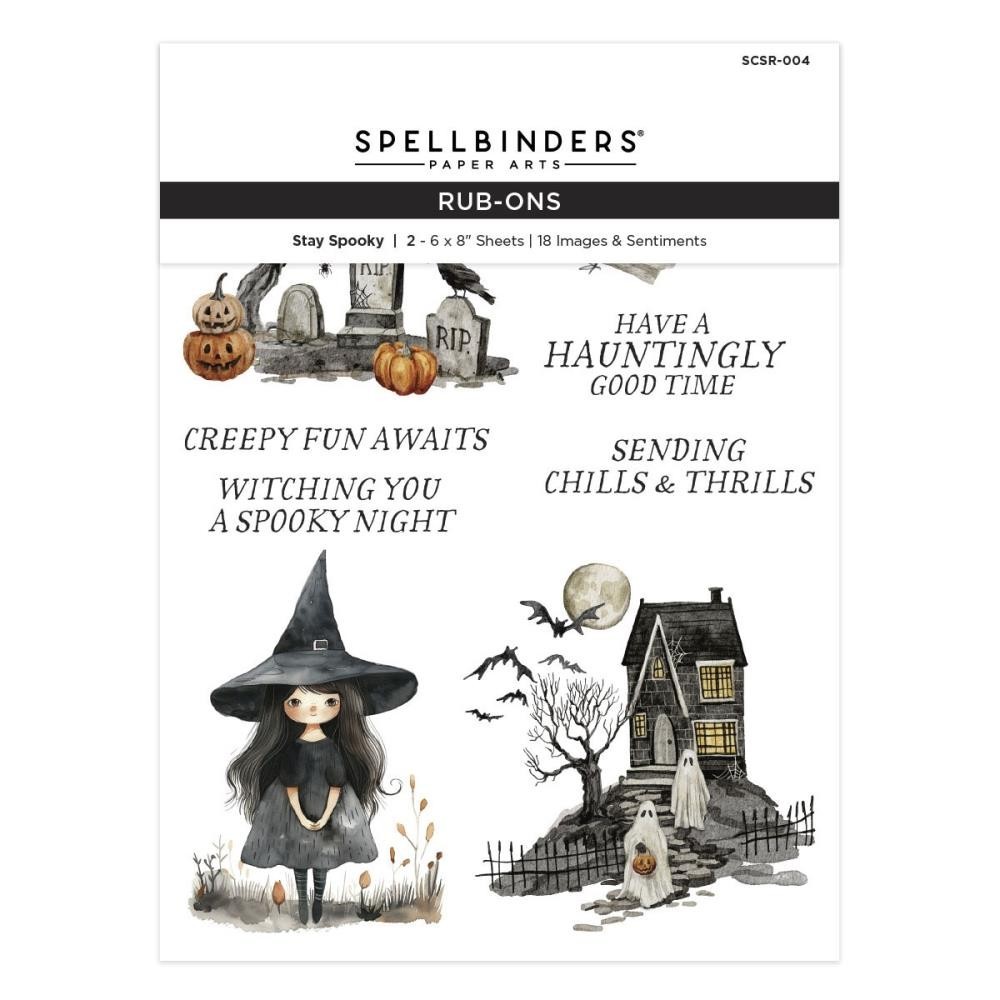 Spellbinders Rub-On Sheets Stay Spooky