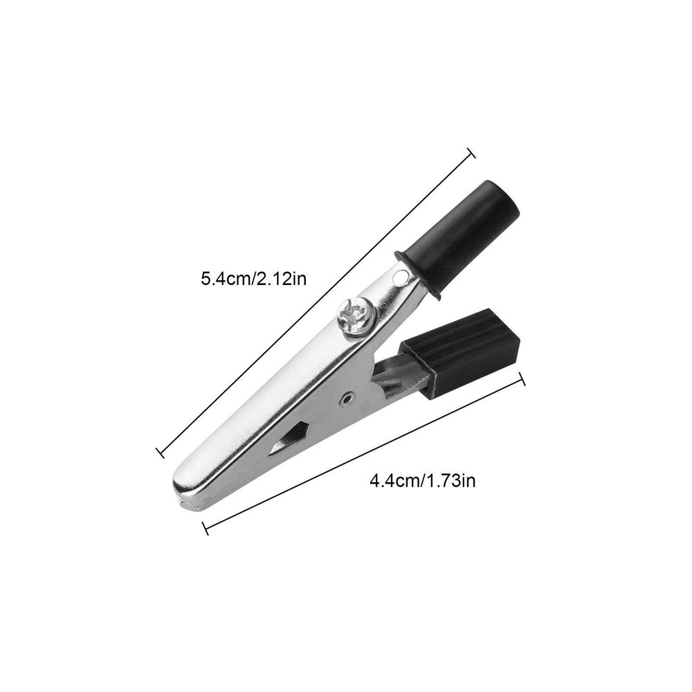 50Pcs Mutilfunction Electrical Test Clamps Metal Alligator Clips Plastic Handle