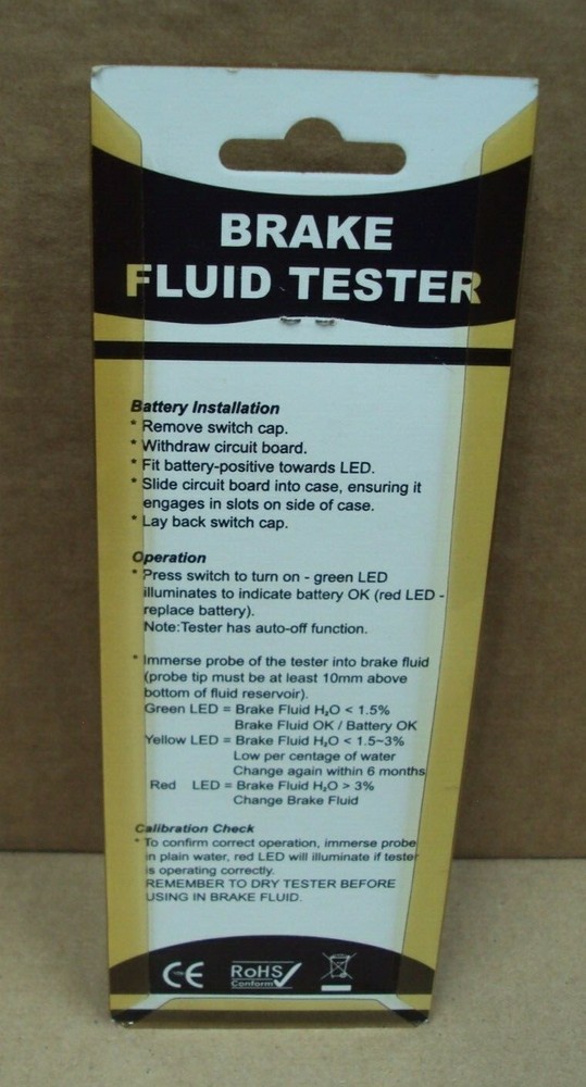 RoHS CONFORM ~ 3S121 ~ STORM : BRAKE FLUID TESTER