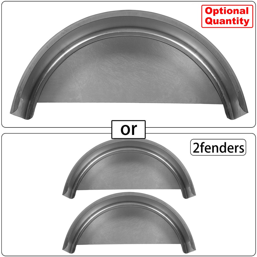 Single Axle Cold Rolled Steel Trailer Fender Fit 14"-16" Wheel & Fender Backs