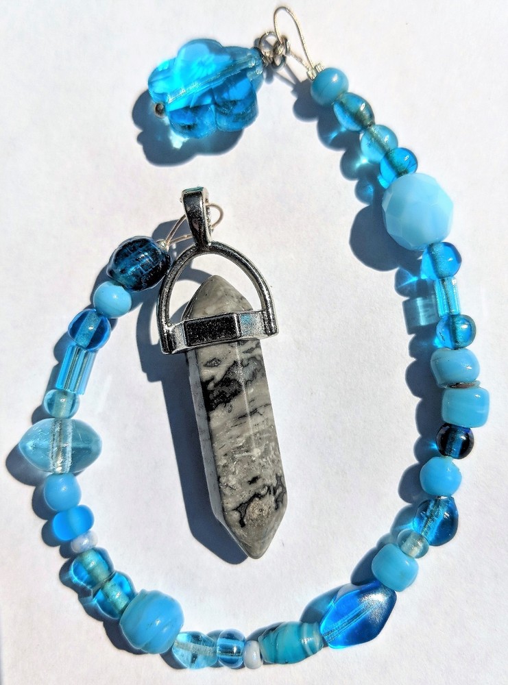 Zebra Jasper Pendulum (Reiki blessed, hand-crafted)