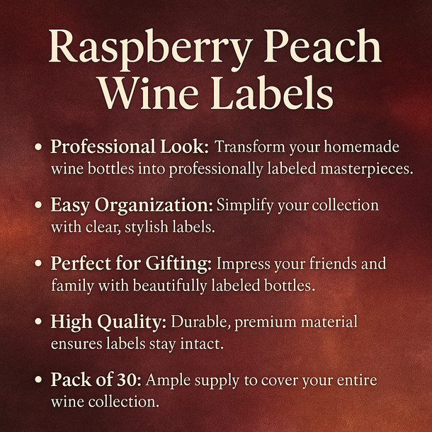 Winexpert Raspberry Peach Wine Labels