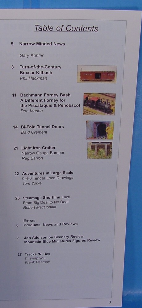 LIGHT IRON DIGEST MAGAZINE ISSUE #51 LATE 2007 TOC PICTURED