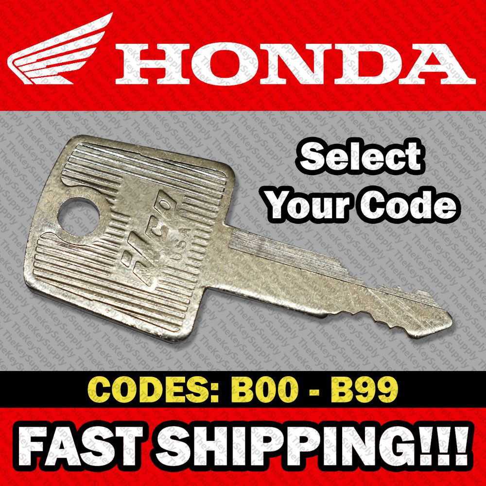 Honda Motorcycle Replacement Key Cut to Code B00 - B99
