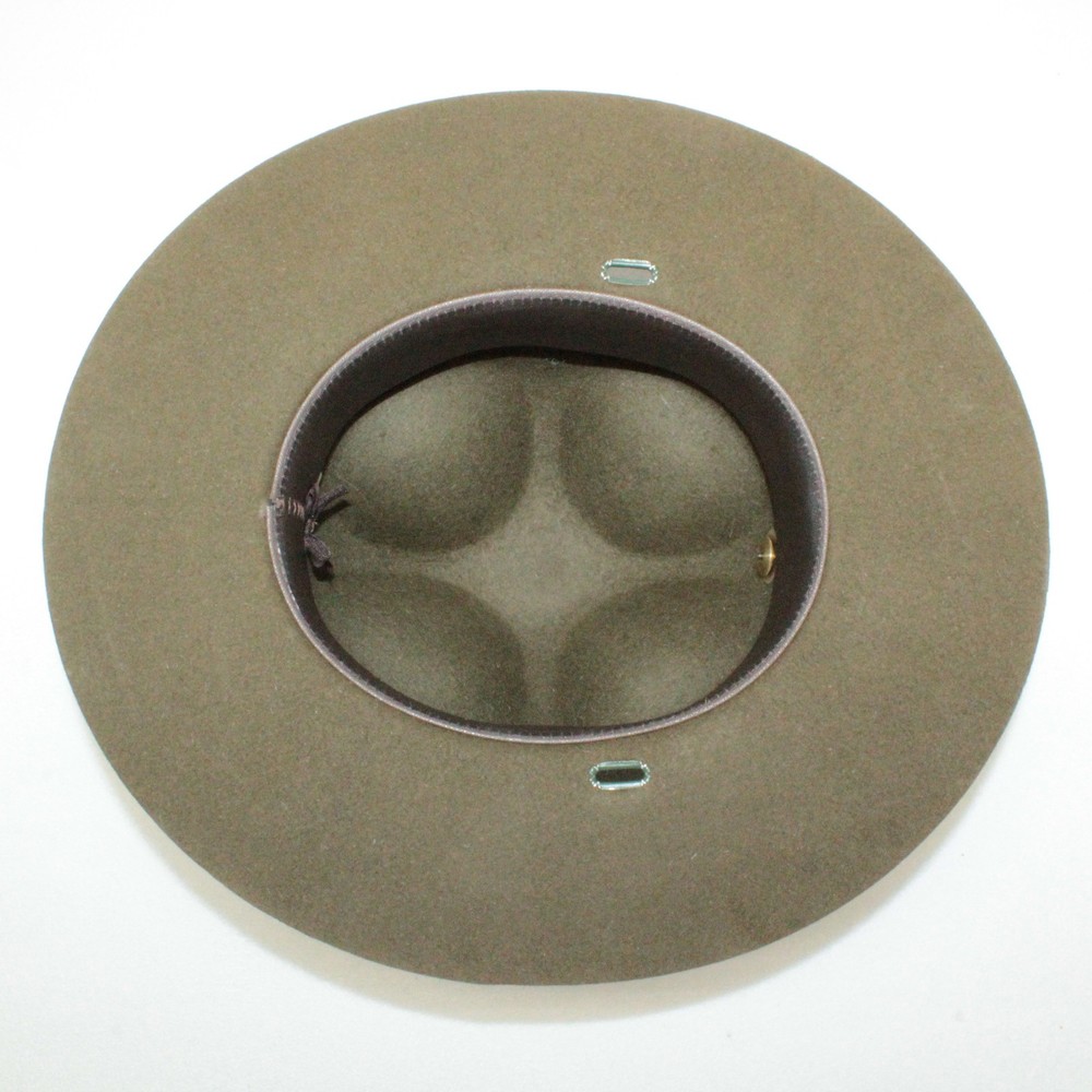 US Army Olive Green Felt Hat Drill Sergeant Instructor F40: Even Size 6¾