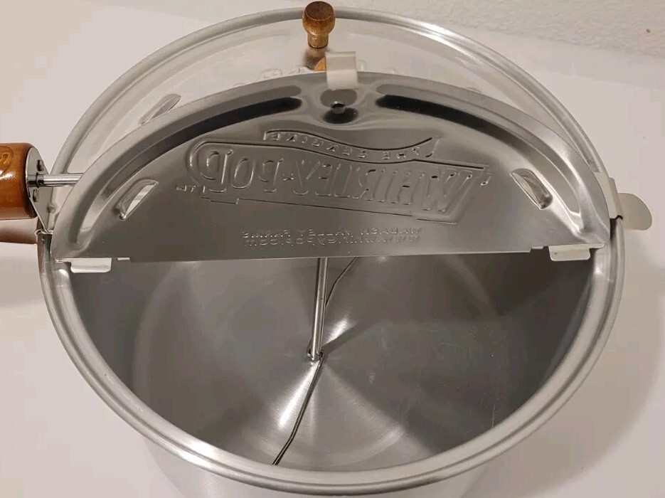 Original Whirley Pop Popcorn Maker 6 Quart Stainless Steel Open Box